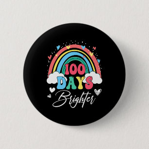 Tage Hellseher Rainbow Lehrer Student 100th Day Sc Button