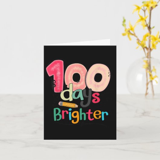 Tage JubiläumslehrerStudentInnen glücklich 100. Karte (Gelbe Blume)