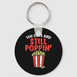 Tage noch Poppin Popcorn 100. Tag Schule Feinschme Schlüsselanhänger
