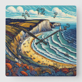 Tage Quadratische Wanduhr (Vorderseite)