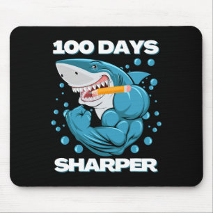 Tage Sharper Shark Spaß 100 Tage der Schule Mousepad