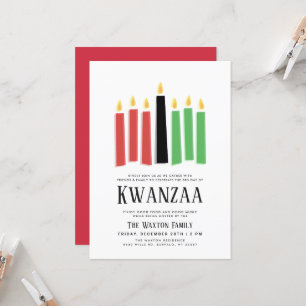 Tage von Kwanzaa   Party Ansammlung Einladung