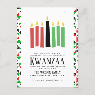 Tage von Kwanzaa   Party-Ereignis Postkarte
