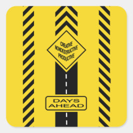 Tage vor quadratischer aufkleber