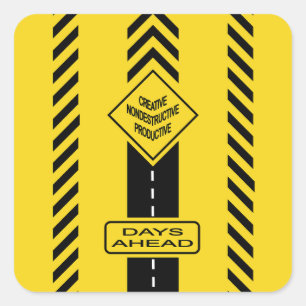 Tage vor quadratischer aufkleber