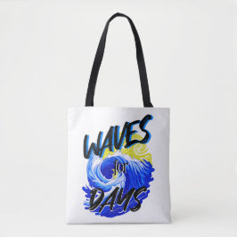 Tage-Wellen, Beach Life, Ocean Lover Art Tasche