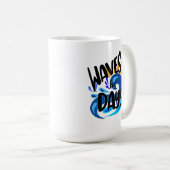 Tage-Wellen, Beach Life, OzeanIllustration Kaffeetasse (VorderseiteRechts)