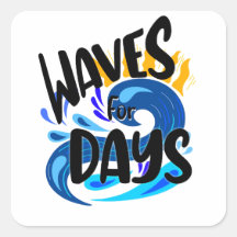 Tage-Wellen, Beach Life, OzeanIllustration