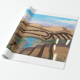 Tagebau Geschenkpapier