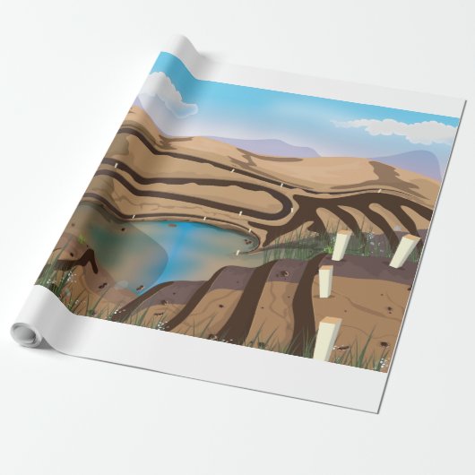 Tagebau Geschenkpapier (Ungerollt)