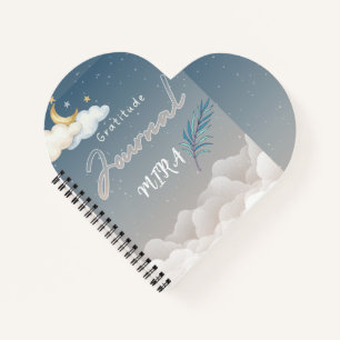 Tagebuch der Dankbarkeit – Blauer Mond & Wolken, T Notizblock
