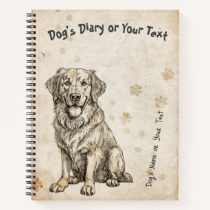 Tagebuch des Golden Retrievers Notizblock