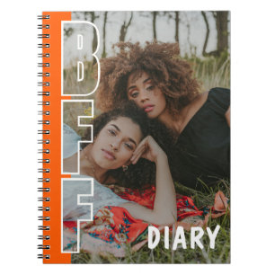 Tagebuch-Foto-Illusion Orange BFF-Notizbuch Notizblock