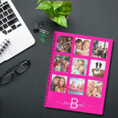 Tagebuch für die Zusammenstellung des rosa Fotos Notizblock