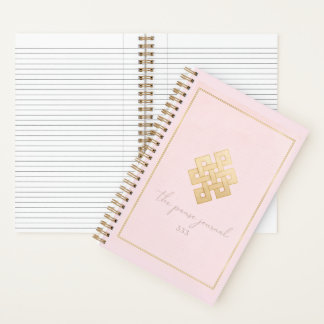 Tagebuch für tägliche Reflexion in Rosa und Gold Notizblock
