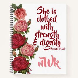 Tagebuch "Gorgeous Proverbs 31:25 Notizblock