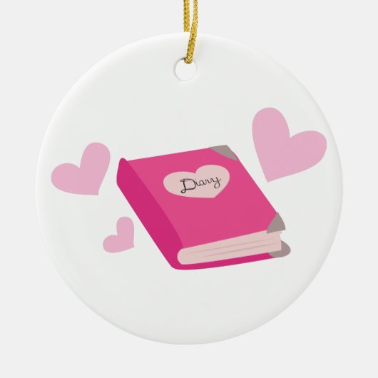 Tagebuch Keramik Ornament (Vorne)