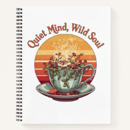 Tagebuch mit festem Einband und Vintage-Motiv 'Ruh Notizblock