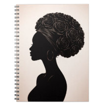 Tagebuch mit Silhouette einer ermächtigten schwarz
