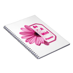 Tagebuch Notizbuch mit rosa Blumenästhetik