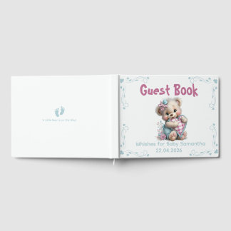 Tagebuch-Teddybär-Baby-Party mit Folie Gästebuch