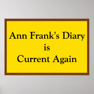 Tagebuch von Ann Frank aktuell Poster