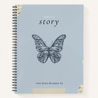 Tagebuch von heute – Vintage Schmetterling Notizblock