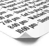 Tagebuchdruck eines Hundes Poster (Ecke)