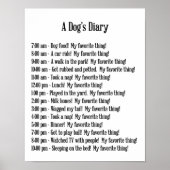 Tagebuchdruck eines Hundes Poster (Vorne)