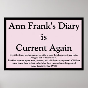 Tagebuchzitat von Ann Frank Poster
