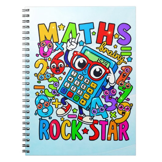 Tages der Zahlen Mathematikheft | Mathe Rockstar Notizblock (Vorderseite)