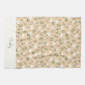 Tages-Handtuch nach Maß – Vanille-Blumenstil Geschirrtuch (Horizontal)