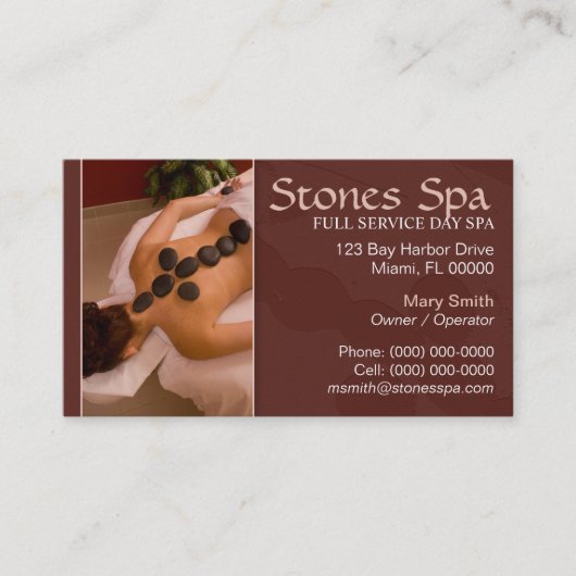 Tages-Spa Visitenkarte (Vorderseite)