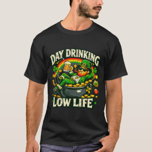 Tages-Trinken Low Life Vintage lustig St. Patricks T-Shirt