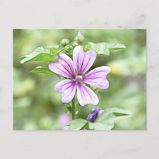 Tagesanbruch - Braune Blume Postkarte (Vorderseite)
