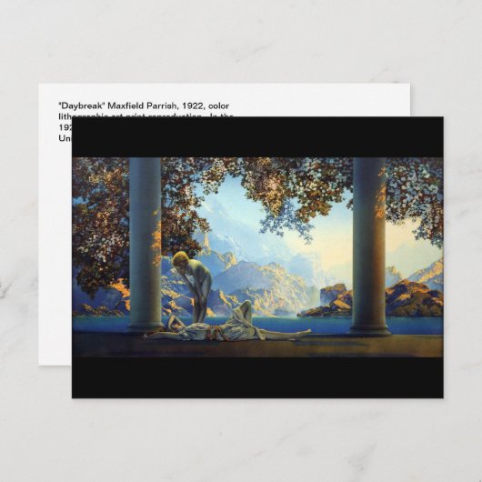Tagesanbruch Maxfield Parrish Postkarte (Vorne/Hinten)