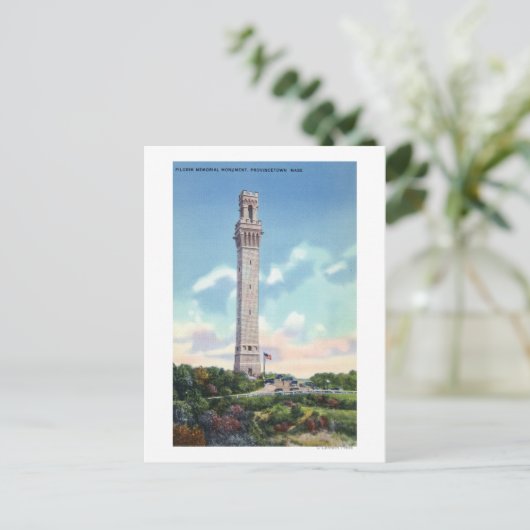 Tagesansicht des Pilgerdenkmals Postkarte (Stehend Vorderseite)