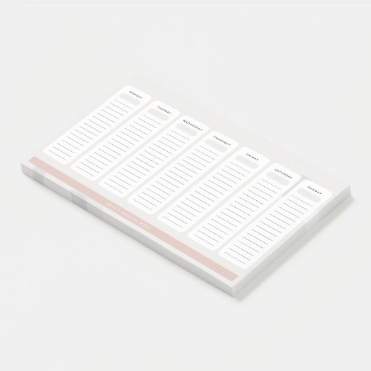 Tagesaufgabe Post-it Klebezettel (angewinkelt)