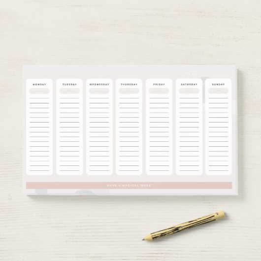 Tagesaufgabe Post-it Klebezettel (Auf Schreibtisch)