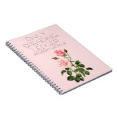 Tagesausgabe-Rose-Finanzbericht Notizblock (Rechte Seite)