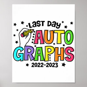 Tagesautografien Letzter Tag der Schule Vibes Funn Poster