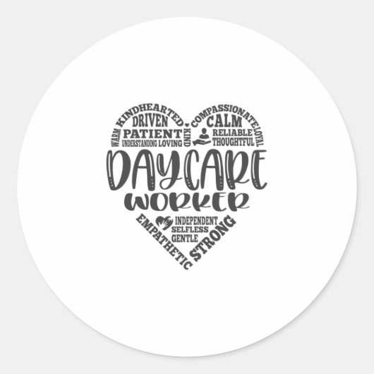 Tagesbetreuer Runder Aufkleber (Vorderseite)