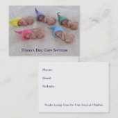 Tagesbetreuung-Anbieter: Foto der Lehm-Babys: Visitenkarte (Vorne/Hinten)