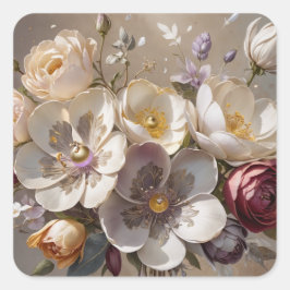 Tagesbouquet Quadratischer Aufkleber