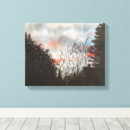 TAGESBREAK, WASSERFARBE LEINWANDDRUCK (Insitu (Holzboden))