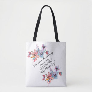 Tagesdesign der Mutter von Aquarellfarben Tasche