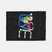 Tagesdesign des coolen Autismus Fleecedecke (Vorderseite (Horizontal))