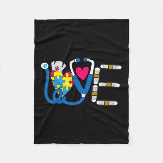 Tagesdesign des coolen Autismus Fleecedecke (Vorderseite)