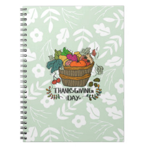 Tagesdesign für Vintage Erntedank Notizblock