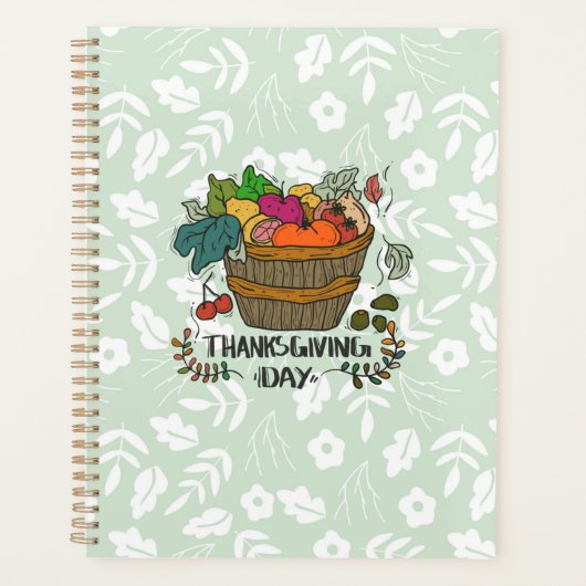 Tagesdesign für Vintage Erntedank Planer (Vorderseite)